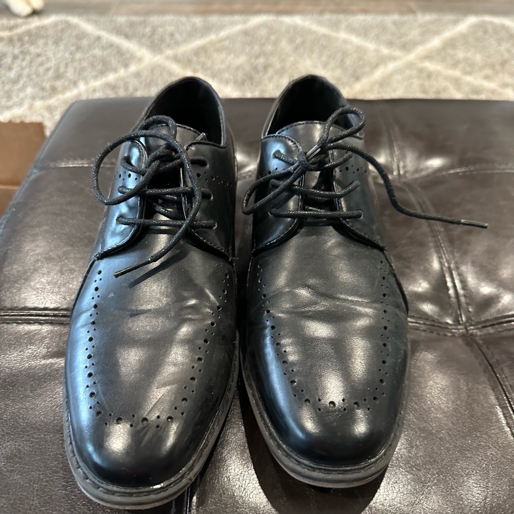 Boys black dress shoes